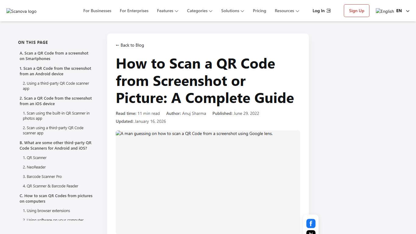 How to Scan QR Code From Screenshot or Picture 2026 Guide
