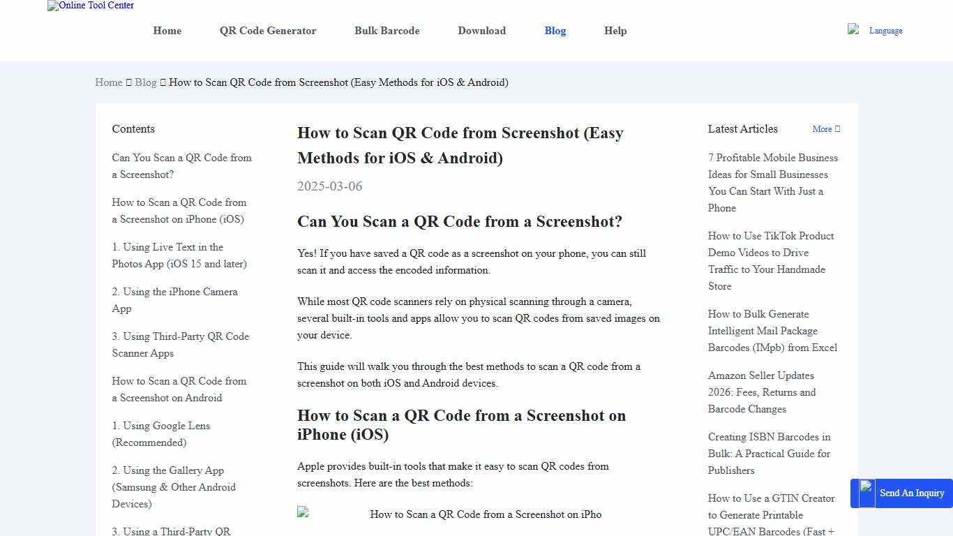 How to Scan QR Code from Screenshot (Easy Methods for iOS & Android)
